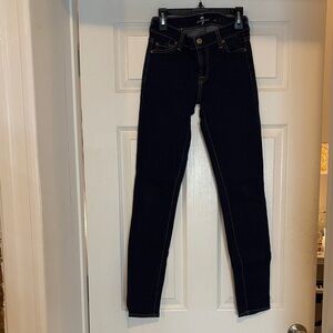 7forAllMandkind Women's Dark Blue skinny Jeans